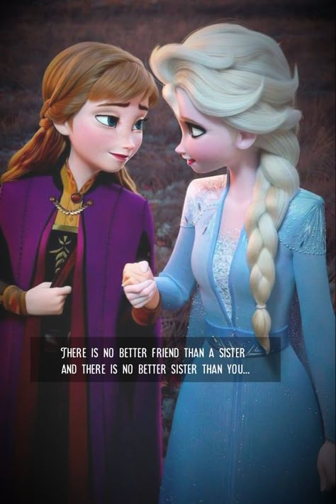 Elsa And Anna Sister Quotes, Islamic Thumbnail, Disney Motivation, Frozen Sister Quotes, Sofia The First Cartoon, Cute Sister Quotes, Siblings Quotes, Happy Birthday Wishes For Sister, Cute Picture Quotes