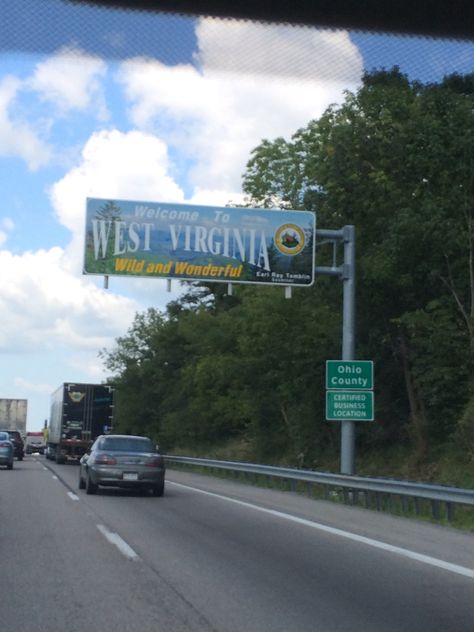 West Virginia Roanoke Virginia, Inside Car, West Virginia, Highway Signs, Ohio, Virginia, Vision Board, Drive, Travel