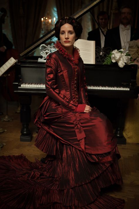 Inspired by Guillermo del Toro’s new film, the Gothic romance Crimson Peak, we have curated a selection of some of our favorite Fall pieces. With lavish materials and elaborate designs, dark romance is right on trend. See the movie, in theaters... Doug Jones, Mia Wasikowska, Crimson Peak, Costume Drama, Movie Costumes, Jessica Chastain, Historical Fashion, Costume Design, Victorian Fashion