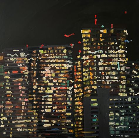 city lights | ERIKA LEE SEARS City Lights, Cityscape, Abstract Painting, Instagram, Black, Art