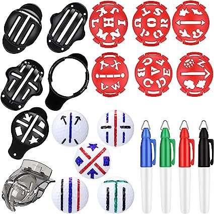 Golf Ball Markers, Letter Stencils, Golf Tournament, Ball Markers, Stencil Template, Marking Tools, Golf Accessories, Self Service, Permanent Marker