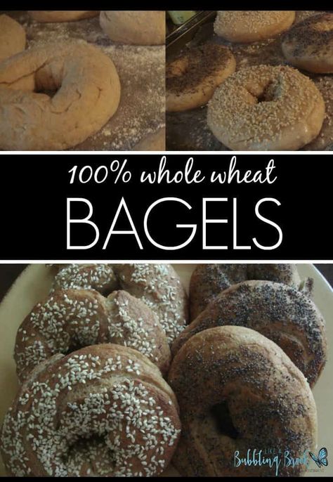 This whole wheat bagel recipe isn’t easy to make, but it’s worth it! Save this for a weekend project and enjoy your bagels throughout the week. It’s time well spent! Whole Wheat Bagel Recipe, Wheat Bagel Recipe, Whole Wheat Bagels, Healthy Apple Cinnamon Muffins, Wheat Flour Recipes, Whole Wheat Bagel, Pembuat Roti, Wheat Recipes, Time Well Spent