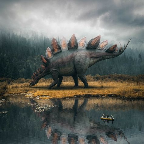 Stegosaurus Art, Dinosaur Photography, Prehistoric Wildlife, Dinosaur Pictures, Dinosaur Illustration, Prehistoric World, Jurassic World Dinosaurs, Ancient Animals, Prehistoric Art