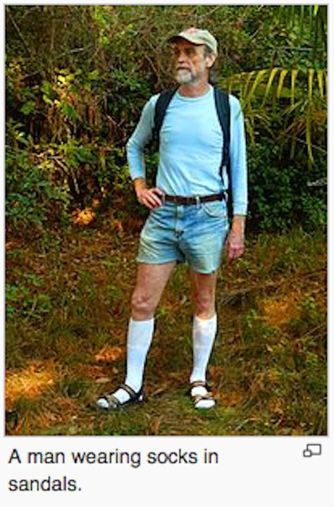 24 Of The Greatest Articles In Wikipedia History Dad Costume, Dad Outfits, Sandals With Socks, Socks Aesthetic, Dad Fashion, Fashion Fail, Funny Socks, Socks And Sandals, Old Man