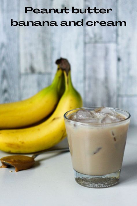 This peanut butter banana and cream cocktail combines some of my most favorite liqueurs for a delicious drink that tastes like a dessert but beware! This drink contains 4 shots of alcohol and nothing else. Moonshine Recipes, Irish Cream Liqueur, Whiskey Drinks, Banana Cream, Peanut Butter Banana, Irish Cream, Mocktails, Liqueur, Recipe Using