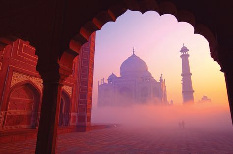 Taj Mahal, Agra at dawn Tac Mahal, تاج محل, Indian Subcontinent, Taj Mahal India, Islamic Architecture, Agra, Pretty Places, Oh The Places Youll Go, Dream Destinations