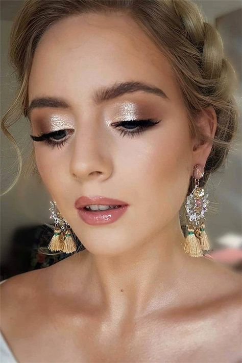 Bride Makeup Brown Eyes, Gorgeous Wedding Makeup, Wedding Eyes, Natural Makeup For Brown Eyes, Christmas Makeup Look, Prom Makeup Looks, Artist Makeup, Wedding Makeup Looks, Braut Make-up