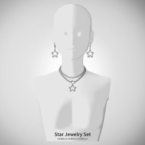 Star Jewelry Set | Patreon Sims 4 Jewellery Cc, Earrings Sims 4, Sims 4 Pc, Sims Finds, Gorilla Gorilla, Sims 4 Piercings, Female Accessories, Clothes Cc, The Sims 4 Pc