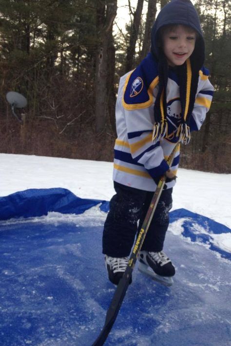 "My 4yr old playin a little hockey on our home made outdoor rink." - Stacey DeRoller's #OdetoSnow518 Outdoor Rink, Hockey Kids, Hockey Baby, Drip Outfit Men, Boys Playing, Cute Outfits For Kids, Hockey Players, Kids Playing, Hockey