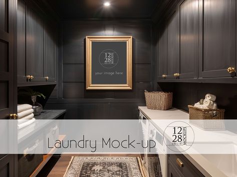 Revamp your Etsy art listings effortlessly with our captivating Laundry Room Mockup, tailored for portrait orientation artwork. Elevate your offerings with this refined interior scene. Boost your sales and visibility on Etsy with our premium mockup! * Crafted with meticulous attention to detail, our mockup provides a professional design aesthetic that enhances your art listings, ultimately attracting more potential customers. * Featuring a modern laundry room backdrop, our mockup allows seamless Blue Laundry Rooms, Hallway Wall Art, Wall Art Mockup, Laundry Room Art, Art Mockup, Modern Laundry Rooms, Hallway Wall, Laundry Mud Room, Laundry Room Makeover