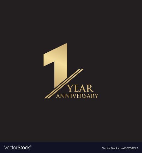 1st Anniversary Logo, Anniversary Logo Design, 1st Year Anniversary, Illustration Template, Anniversary Logo, 1 Year Anniversary, 1st Year, 1st Anniversary, Logo Design Template