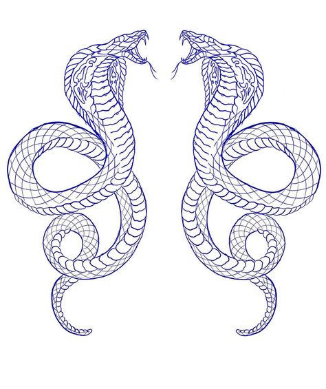 2 Cobra Tattoo, Two Cobras Tattoo, Two Snake Back Tattoo, Snakes On Back Tattoo, Double Snake Back Tattoo, Cobra Snake Tattoo Design, Two Snake Tattoo, Cobra Tattoo Back, Snakes Back Tattoo