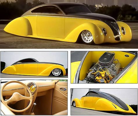 The "Lead Zephyr" is one of the most recognized cars designed and built by Boyd Coddington. Most Beautiful Cars, Boyd Coddington, Classic Muscle Cars, Lincoln Zephyr, Goodyear Tires, Lincoln Cars, Classy Cars, Classic Cars Muscle, Custom Trucks