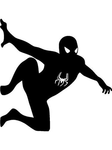 Free printable Spiderman stencils and templates Spiderman Svg Cricut, Spider Man Silhouette, Spiderman Stencil, Marvel Silhouette, Spiderman Silhouette, Superhero Silhouette, Black And White Outline, Spiderman Svg, Cartoon Silhouette