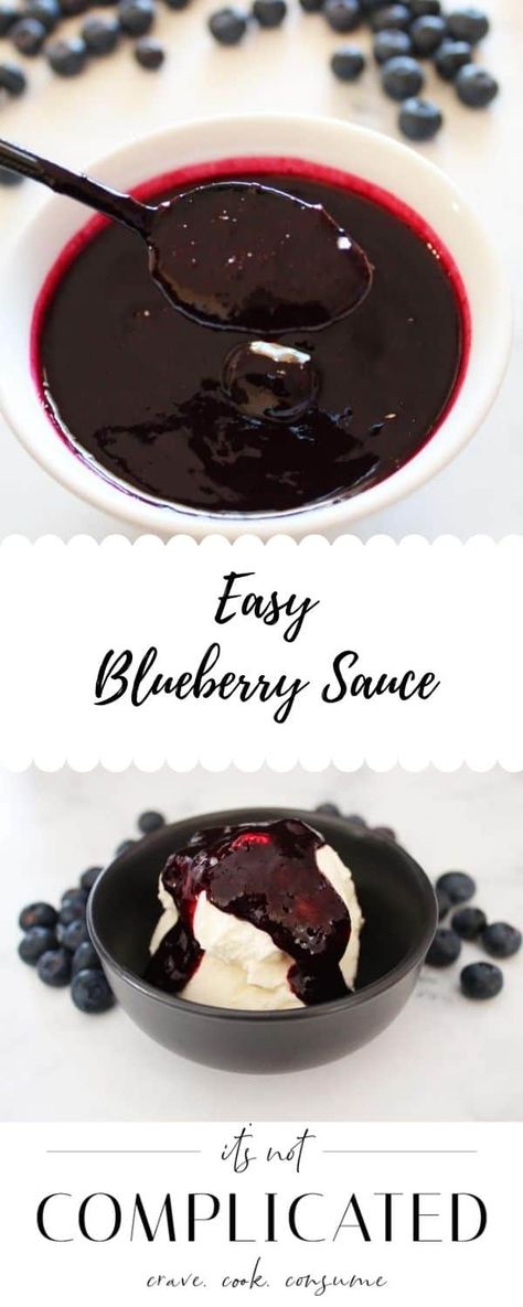 Blueberry Reduction, Blueberry Coulis, Blueberry Sauce Recipe, Complicated Recipes, Sweet Sauces, Resep Salad, Berry Sauce, Blueberry Syrup, Blue Berries