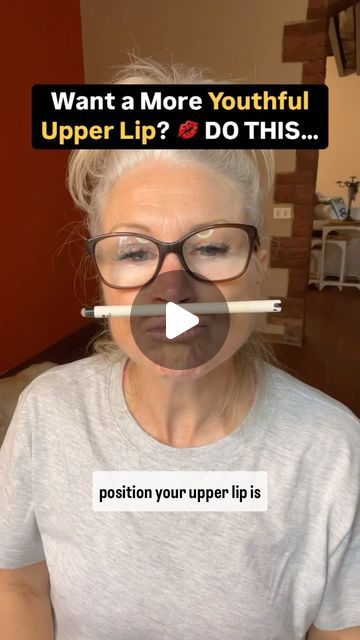 Liz Wadden | Face Yoga Specialist on Instagram: "💋 Say goodbye to lip lines and hello to a more youthful Upper Lip! 💋

Did you know that by massaging your upper lip 30-60 seconds a day and then toning it by holding a simple pen between your upper 💋 and 👃 for 30-60 seconds a day can: 
- Reduce lip lines by stimulating the orbicularis oris (the muscle around your mouth) to smooth out wrinkles.

- Strengthen your lip muscles and orbicularis oris, improving your smile and reducing signs of ageing.

- Tone your philtrum (the area between your upper lip and nose), which is crucial for maintaining a youthful look. A smooth, lifted philtrum helps prevent that “sagging” appearance that can happen with age.

- Firm your lower jaw and neck muscles, like the platysma, to give you a more lifted, de How To Smile Better, Lines Around Mouth, Upper Lip Wrinkles, Neck Muscles, Lip Wrinkles, The Glow Up, Upper Lip, Face Yoga, How To Line Lips