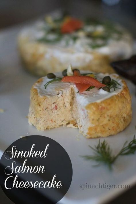 Smoked Salmon Cheesecake Appetizer by Angela Roberts Seasonal Appetizers, Cheesecake Appetizer, Salmon Cheesecake, Savory Cheesecake, Easy To Make Appetizers, Savory Cheese, Potato Chip, A Potato, Appetizer Dips