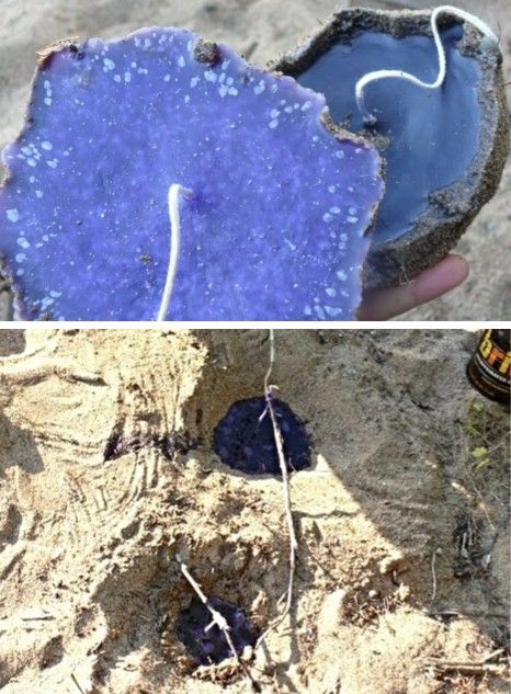 Making Beach Sand Candles Beach Sand Crafts Diy, Sand Crafts For Adults, Candles On The Beach, Beach Candles Diy, Sand Gift Ideas, Sand Candles Diy, Beach Townhouse, Beachy Crafts, Nature Camp