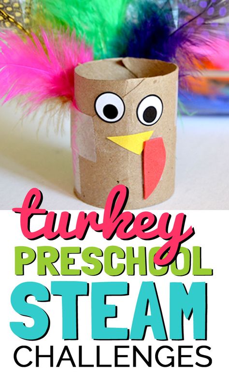 Turkey Preschool STEM Activities for Thanksgiving! Turkey Preschool, Preschool Turkey, Thanksgiving Stem Activities, Preschool Steam, Thanksgiving Stem, Disguise A Turkey, Thanksgiving Activities Preschool, Stem Activities Preschool, Turkey Disguise Project