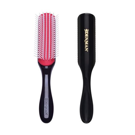 denman-cushion-brush-nylon-bristles Make Up Brushes Guide, Brushes For Curly Hair, Best Curl Cream, 3a Hair, Denman Brush, Curly Hair Brush, Best Hair Brush, Hair Care Tools, Make Up Brushes