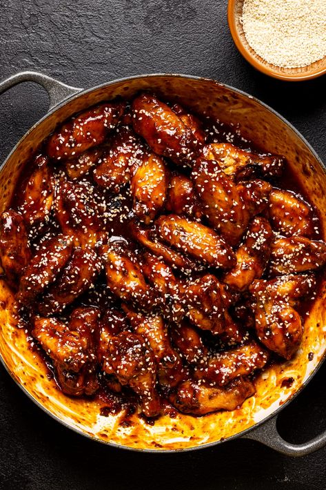 Gochujang Chicken Wings, Gochujang Chicken, Gochujang Sauce, Crispy Wings, Cooking Meals, Crispy Chicken Wings, Weekend Meals, Organic Chicken, Buffalo Wings