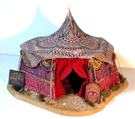 Fortune Teller Tent, The Fortune Teller, Painted Cupboards, Miniature Gaming, Faeries Gardens, Teepee Tent, Fairy Garden Houses, Fortune Teller, Miniature Houses