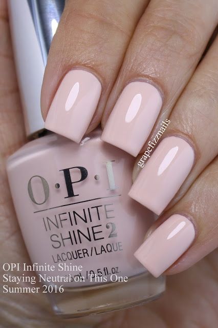 Expensive Looking Nail Color, June Nails Ideas 2023, Gel Opi, Light Pink Nail Polish, Opi Nail Colors, Opi Infinite Shine, Spring Nail Colors, Pink Nail, Opi Nails