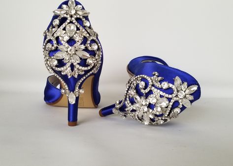 Royal blue wedding shoes