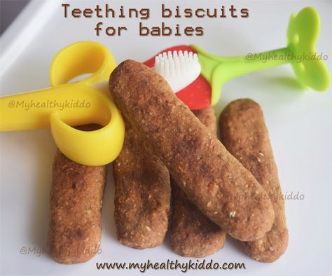 Teething biscuit for babies - My Healthy Kiddo Teething Biscuits Homemade, Teething Rusk Recipe, Teething Biscuits For 6 Month Old, Homemade Teething Biscuits 6 Months, Baby Teether Biscuits, Homemade Teething Biscuits, Teething Cookies, 12 Month Baby Food, 9 Month Baby Food