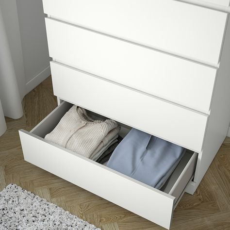 MALM 6-drawer chest, white, 311/2x483/8" - IKEA Bag Ikea, Closet Renovation, Ikea Malm, 6 Drawer Chest, Ikea Home, Set Of Drawers, Brown Furniture, White Chests, Design Line