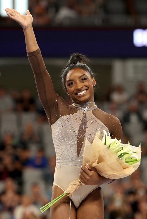 Simone Biles Aesthetic, Simon Biles, Black Empowerment, Usa Gymnastics, Interactive Media, Influential Women, Artistic Gymnastics, Popsugar Beauty, Simone Biles