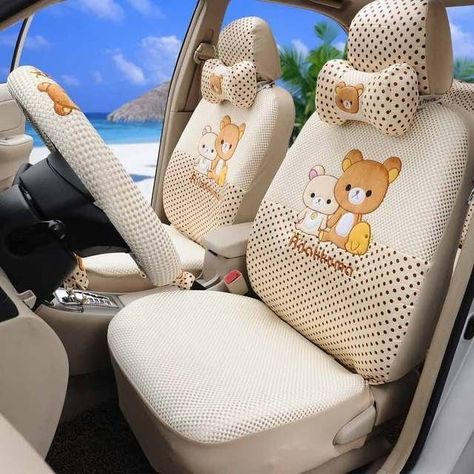 Hello Kitty Car Accessories, Blue Car Accessories, Princess Car, Blue Cars, Pink Car Accessories, Cars Accessories, Hello Kitty Car, Car Deco, Girly Car