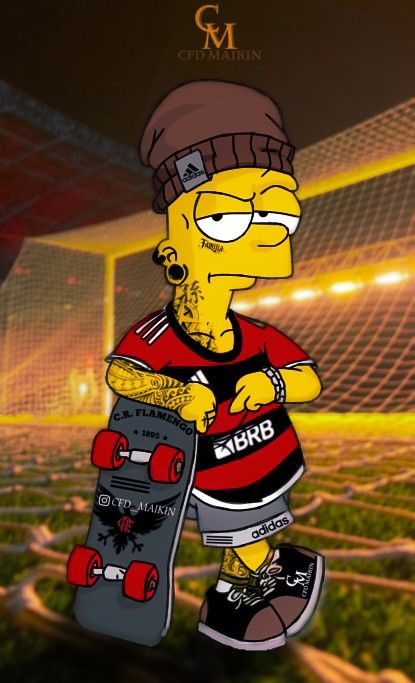 Flamengo, campo de futebol, skate, bola, Bart Simpsons Bart Drawings, Bart Simpson Tumblr, The Simpsons Theme, Bart Simpson Art, Dp For Whatsapp Profile, Old Cartoon Characters, Album Artwork Cover Art, Grunge Pictures, Graffiti Wallpaper Iphone