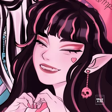 「 MιᴛꪩᥒꪱX 」‧ #Monster High #Cartoon #Movies #Icons #Simple #Series #Matching Icons #Friends #Pfp. . .  𝓛𝓸𝓿𝓮 𝓗𝓪𝓼𝓱𝓲𝓻𝓪 ❢ Draculaura Art, Monster H, 2560x1440 Wallpaper, Arte Monster High, Monster High Pictures, Moster High, Vampires And Werewolves, Monster High Art, Cute Anime Profile Pictures