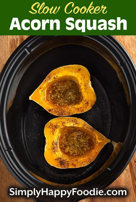 Acorn Squash Crockpot Slow Cooker, Stuffed Acorn Squash Crockpot, Acorn Squash In Crockpot How To Cook, Crock Pot Squash Recipes, Ground Turkey And Acorn Squash, Slow Cooker Squash Recipes, Slow Cooker Acorn Squash Recipes, Crock Pot Acorn Squash, Acorn Squash Health Benefits