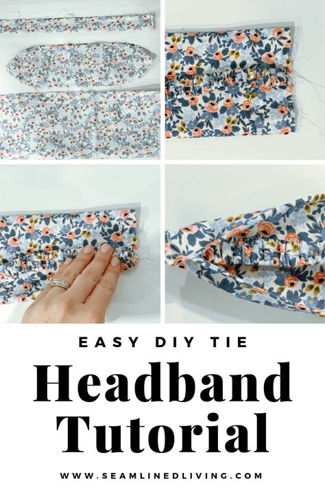 Knotted Headband Diy, Make Headbands, Baby Band, Diy Elastic, Sewing Headbands, Headband Tutorial, Diy Tie, How To Make Headbands, Sew Ins