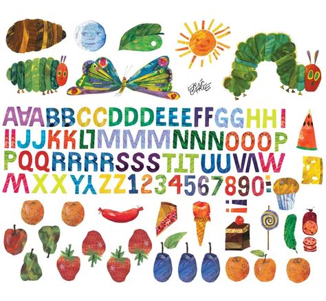 Eric Carle Classroom Decor, Eric Carle Classroom Theme, Hungry Caterpillar Nursery, Ece Activities, Eric Carle Classroom, Summer Crafts For Toddlers, Childrens Wall Decals, Caterpillar Birthday, Hungry Caterpillar Party