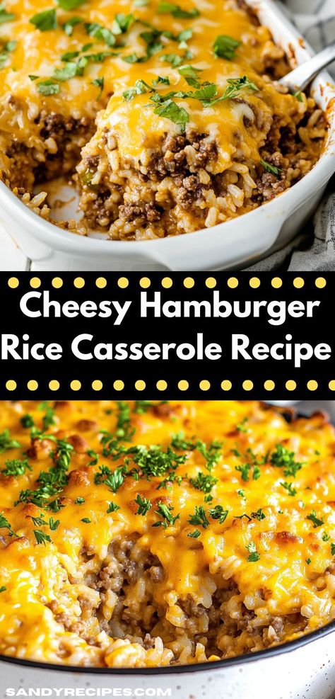 Want dinner ideas for two that are quick and satisfying? This Cheesy Hamburger Rice Casserole Recipe is perfect for easy dinner ideas and fits well with rice casserole recipes and hamburger meat recipes. Simple Recipes Using Ground Beef, Ground Hamburger And Rice Recipes, Cheesy Hamburger Rice Casserole, Cheap Hamburger Meals, Rice Ground Beef Recipes, Hamburger And Rice Casserole, Hamburger And Rice Recipes, Hamburger Rice Casserole, Hamburger Rice