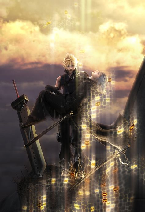 Advent Children Wallpaper, Cloud Advent Children, Cloud Strife Advent Children, Advent Children Cloud, Ff Sephiroth, Y2k Future, Sephiroth Cloud, Sephiroth X Cloud, Children Wallpaper