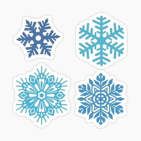 Get my art printed on awesome products. Support me at Redbubble #RBandME: https://www.redbubble.com/i/sticker/Snowflakes-stickers-by-alik7/61227407.JCQM3?asc=u Snowflake Printable, Frozen Snowflakes Printable, Olaf Topper Printable, Frozen Toppers Printables, Frozen Stickers, Elsa Stickers Printable, Frozen Party Printables, Christmas Stickers Printable, Photo Cake Topper