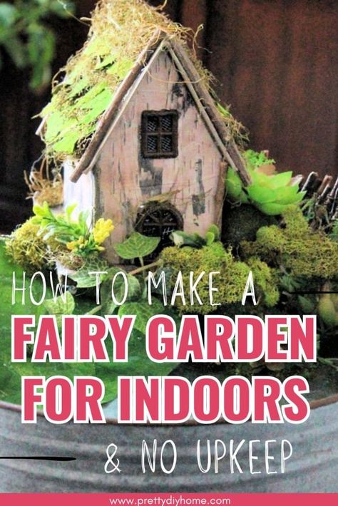 Diy Wreaths Easy, Simple Flower Arrangements, Indoor Fairy Garden, Indoor Fairy Gardens, Diy Flower Arrangements, Diy Fairy Garden, Spring Centerpiece, Covered Deck, Fairy Garden Ideas