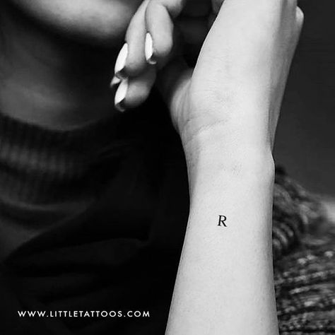 R Uppercase Serif Letter Temporary Tattoo - Set of 3 Fonts for tattoos #fontsfortattoos tattoo #tattoo tattoos #tattoos fonts #fonts font #font 10.330 Letter R Tattoo Ideas Fonts, Recycling Tattoo, R Tattoo Letter Initial, R Initial Tattoo, R Tattoo Letter, Letter Tattoos Initials, Pinky Tattoo, Letter R Tattoo, Tattoo Under Breast