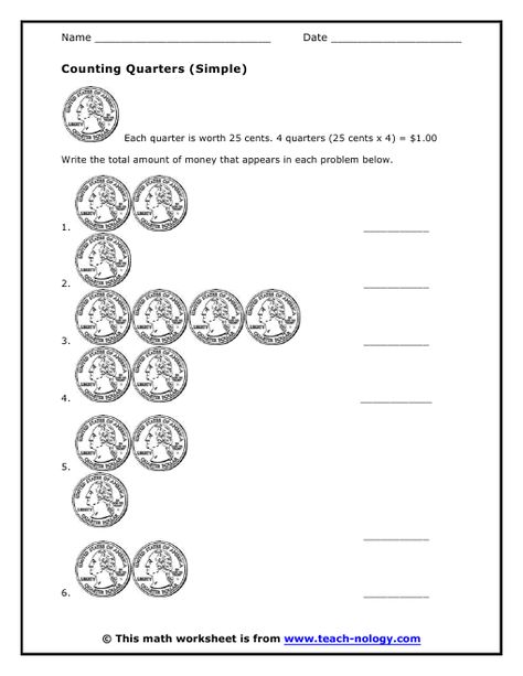 Counting Quarters, Making Change Worksheets, Money Learning, Counting Money Worksheets, Money Math Worksheets, Money Word Problems, Adding Money, Instructional Planning, April Activities