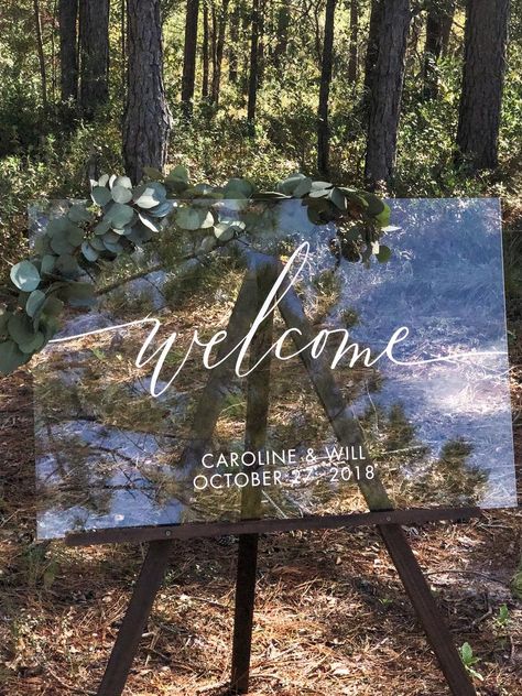 Plexiglass Wedding, Cottage Core Wedding, Acrylic Wedding Welcome Sign, Acrylic Welcome Sign, Woodworking Business Ideas, Engagement Signs, Grad Party Decorations, Wedding Invitations Online, Inexpensive Wedding Venues