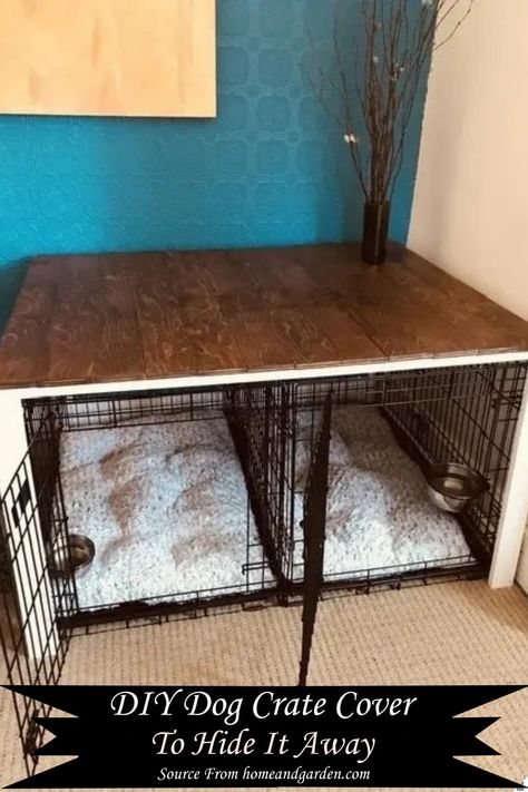 Diy Dog Kennel Indoor How To Build, Diy Furniture Dog Crate, Diy Dog Crate Cover, Double Dog Crate, Dog Crate Table, Cage Table, Wood Dog Crate, Diy Dog Crate, Annie Rose