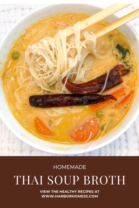 Thai Broth Soup Recipes, Thai Broth Soup, Thai Broth, Brothy Soup Recipes, Bone Broth Soup Recipes, Dutch Oven Soup, Thai Soup Recipes, Bone Broth Soup, Broth Soup