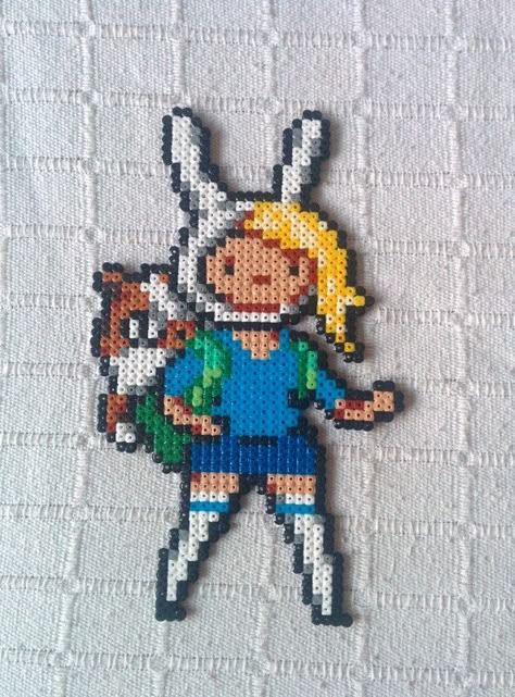 Adventure Time Pearler Beads, Adventure Time Perler Bead Patterns, Adventure Time Perler Beads, Minecraft Arcade, Adventure Time Pixel Art, Soothing Activities, Fiona And Cake, Hamma Beads Ideas, Pixel Beads