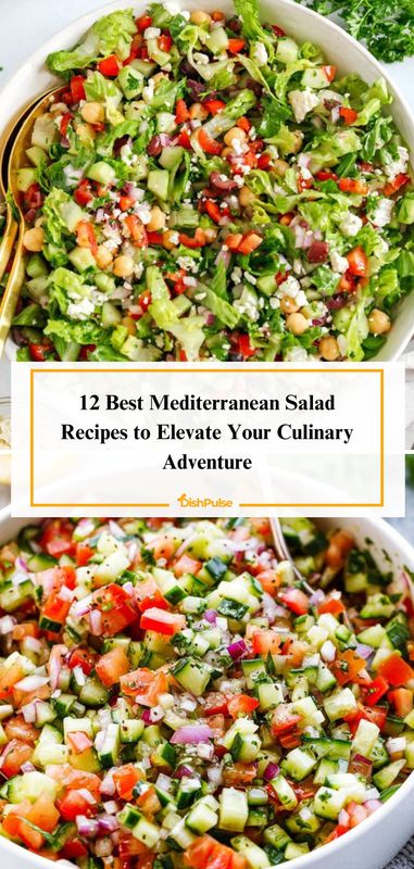 Elevate your culinary adventure with the 12 Best Mediterranean Salad Recipes! From vibrant Greek salads to refreshing tabbouleh, enjoy a symphony of flavors in every bite. 🥗🍅 


#MediterraneanSalads #CulinaryAdventure #FreshFlavors #HealthyEating #DishPulse 𝗚𝗶𝘃𝗲 𝗮 𝗵𝗲𝗮𝗿𝘁 𝘁𝗼 𝗯𝗼𝗼𝗸𝗺𝗮𝗿𝗸 𝗳𝗼𝗿 𝗹𝗮𝘁𝗲𝗿! Mediterranean Salads Greek, Mediterranean Celery Salad, Mediterranean Recipes For A Crowd, Medditeranean Salad Recipes, Quick And Easy Salad Recipes, Meditarian Salad, Mediterranean Salads Healthy, Medeterrian Food Recipes, Medditeranean Salad