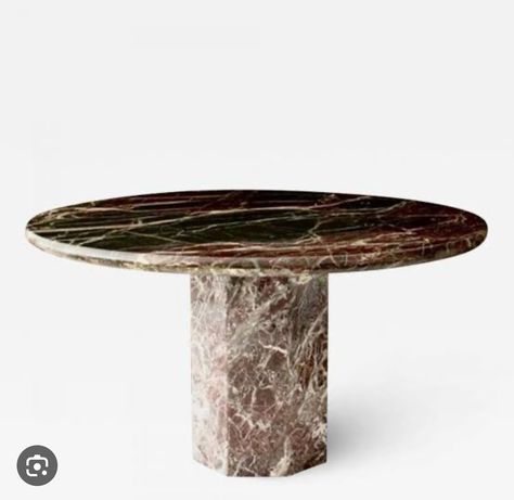 A V A I L A B L E • an absolute stunner of a table - a red marble / rosso levante vintage marble dining table just like this one but better! Ours is professionally refinished, with a sealed satin top. No photos to share as yet as it’s not in the studio, but virtual / IRL viewings can be organised. Approx dim 130 cm dia x 75 cm high (4cm thick top) Rosso Levanto Marble, Marble Round Dining Table, Round Marble Table, Angelo Mangiarotti, Italian Dining Table, Marble Round Coffee Table, Round Marble Dining Table, Marquina Marble, Round Pedestal Dining