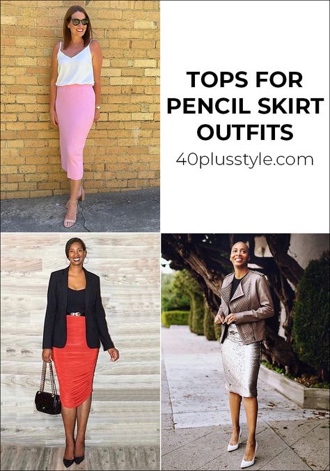 Pencil Cut Skirt Outfit, High Waisted Pencil Skirt Outfit, Tops For Pencil Skirts, Pencil Skirt Outfits Classy, Midi Pencil Skirt Outfit, Long Pencil Skirt Outfits, Work Smart Casual, Black Pencil Skirt Outfit, Summer Pencil Skirts